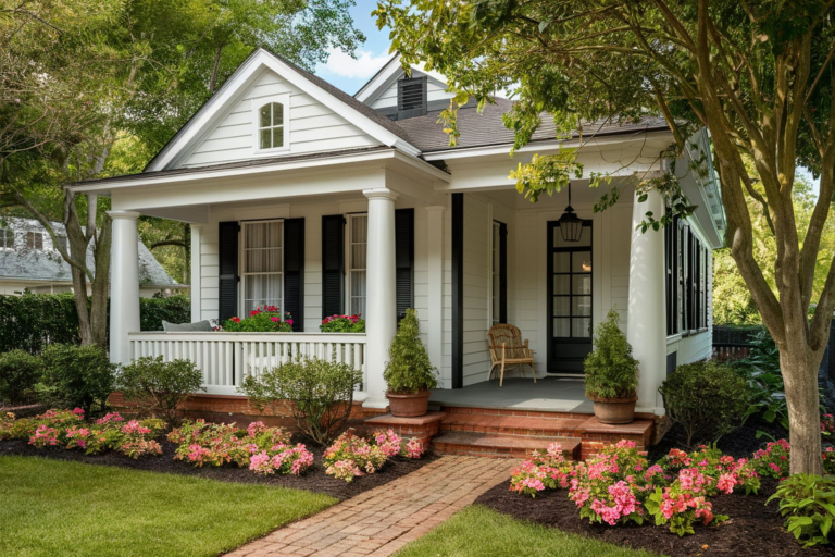 23 White House Exterior Ideas: Stunning Designs with Wood Accents