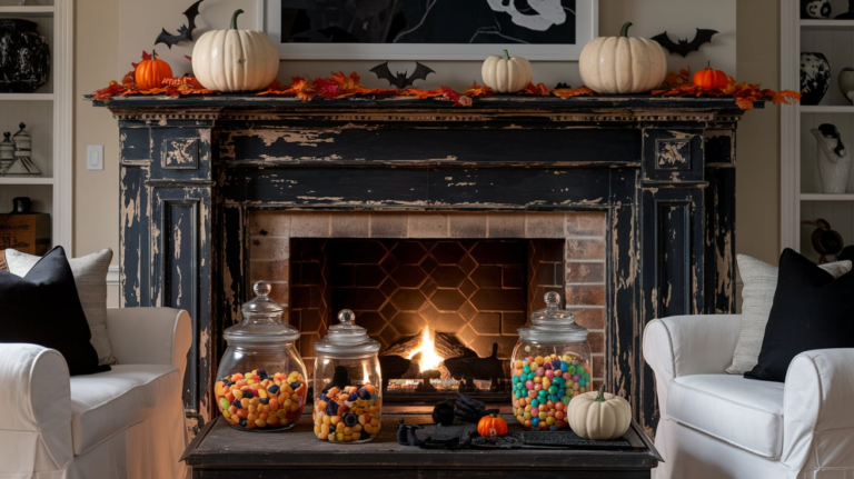 22 Halloween Mantle Decor Ideas for Spooky and Elegant Fireplaces