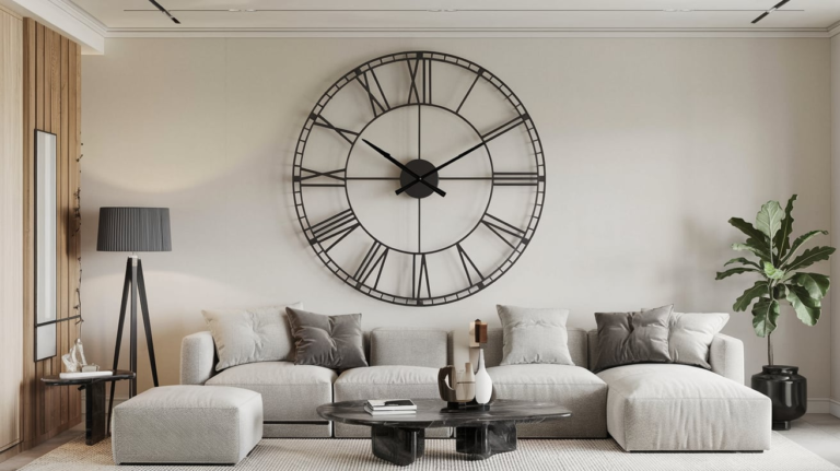 20 Wall Clock Styles ideas to Elevate Your Living Room Décor Elegantly