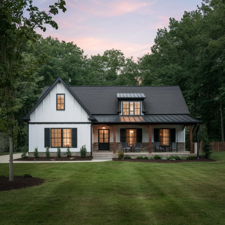 25 Black and Cedar House Exterior Ideas: Modern Farmhouses